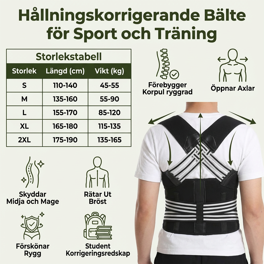 Sveora Posture Elite™ | Bekväm Ryggkorrigeringsbälte