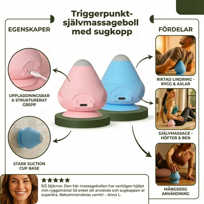 Sveora™ Triggerpunkt Massageboll med Sugpropp