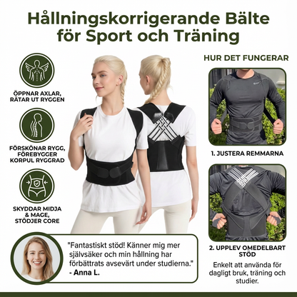 Sveora Posture Elite™ | Bekväm Ryggkorrigeringsbälte