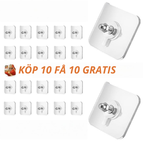 Sveora™ Självhäftande Väggkrokar – Stark hållfasthet, inga hål i väggen