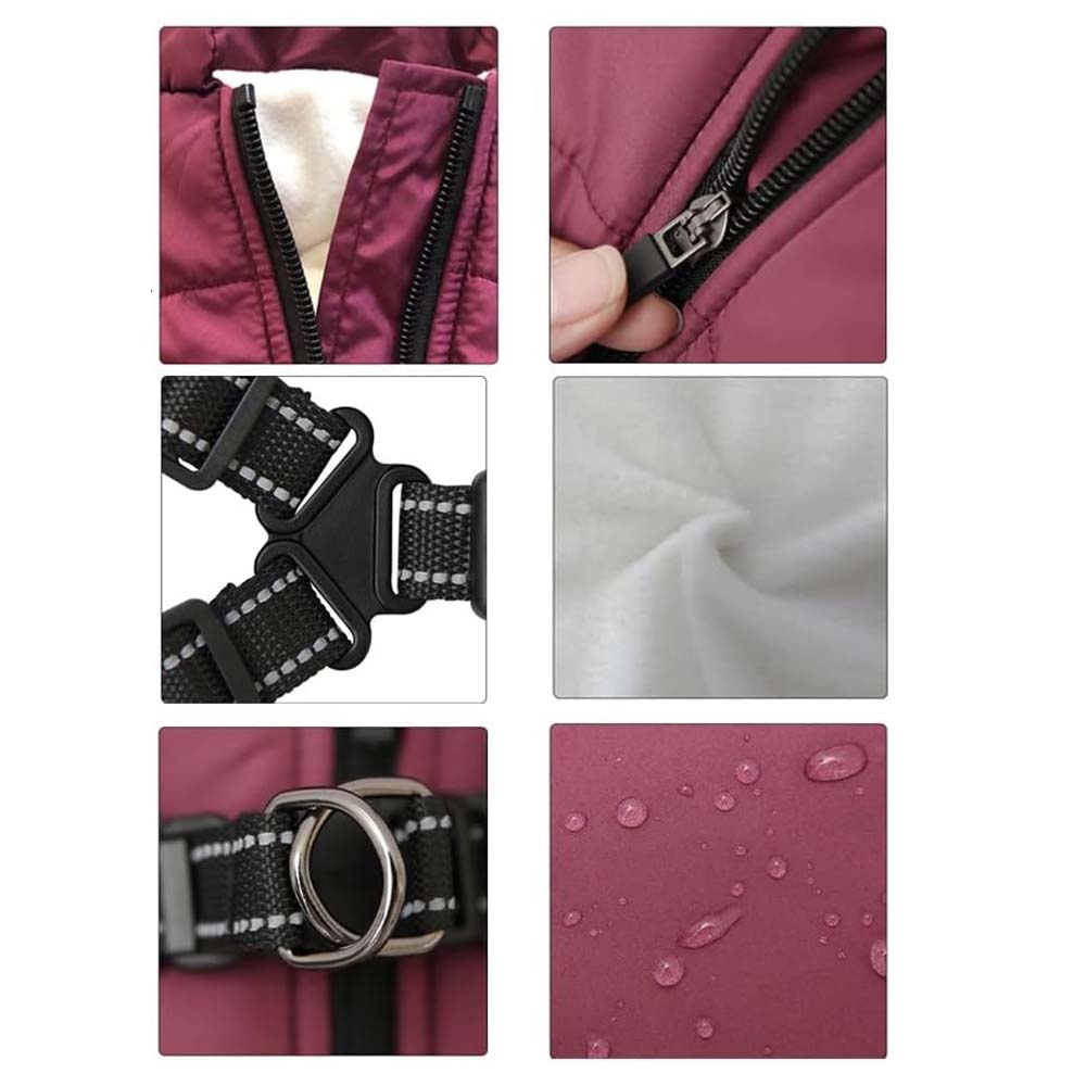 Sveora™ ArcticPaw - Hundjacka Varm vinterjacka med integrerad sele