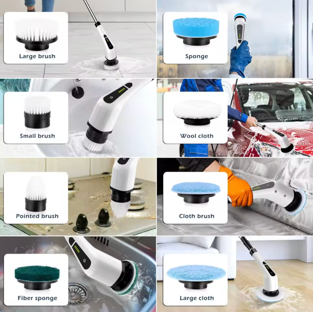 Renka™ – 9-i-1 Elektrisk Rengöringsborste