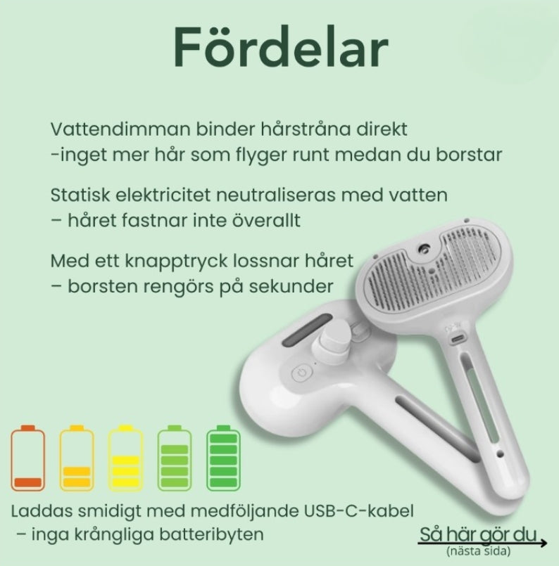 Sveora™ Sprayborste – Gör pälsvården enklare under fällningsperioden