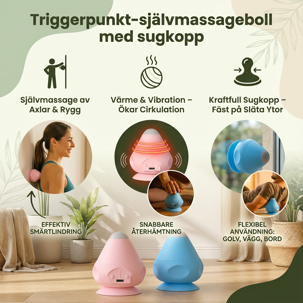 Sveora™ Triggerpunkt Massageboll med Sugpropp