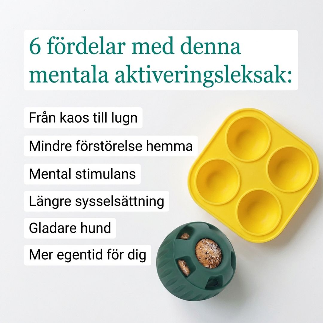 Sveora™ LUGNA Aktiveringsboll – Långvarig mental stimulans för din hund